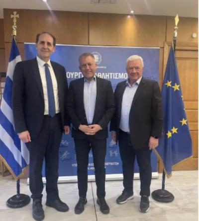 Επίσκεψη Δημάρχου Παναγιώτη Γκυρίνη στον Αναπληρωτή Υπουργό Παιδείας, Θρησκευμάτων και Αθλητισμού, κο Γιάννη Βρούτση