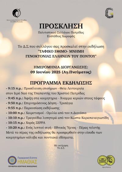 Τη Δευτέρα του Αγίου Πνεύματος το &quot;Ταφικό Έθιμο&quot; στην Πατρίδα