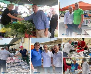 Στις λαϊκές αγορές της Αλεξάνδρειας και της Βέροιας ο Θεόφιλος Τεληγιαννίδης