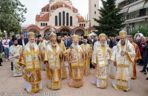Πολυαρχιερατικό Συλλείτουργο για τους προστάτες των Σερρών προεξάρχοντος του Μητροπολίτη Βεροίας κ. Παντελεήμονος