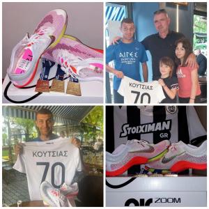 Αθλητικά παπούτσια μεγάλων αποστάσεων πρόσφερε ο Γιώργος Κούτσιας στον αθλητή ΑμεΑ Νίκο Τουλίκα