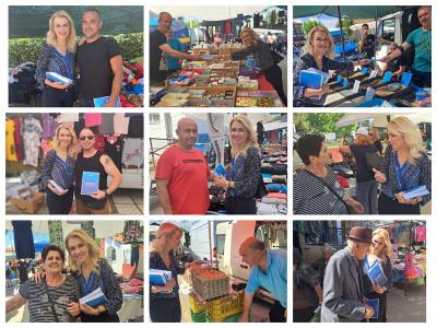 Στην λαϊκή αγορά και τα καταστήματα του Μακροχωρίου η Λίνα Τουπεκτσή με το πρόγραμμα της Νέας Δημοκρατίας