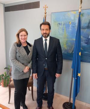 Ο Τάσος Μπαρτζώκας στη Γ. Γραμματέα του Υπ. Εξωτερικών για την εξωστρέφεια των επιχειρήσεων της Ημαθίας