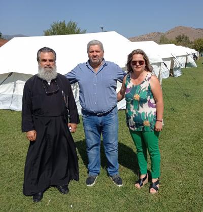 Επίσκεψη του Προέδρου Σωματείου Εργαζομένων Νοσοσκομείου Βέροιας Ηλία Νοβάκη, στους πλημμυροπαθείς της Φαρκαδόνας και Κεραμιδίου