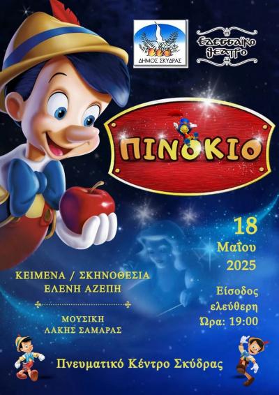 Το παραμύθι «Πινόκιο» παρουσιάζεται στη Σκύδρα από το Εδεσσαϊκό Θέατρο