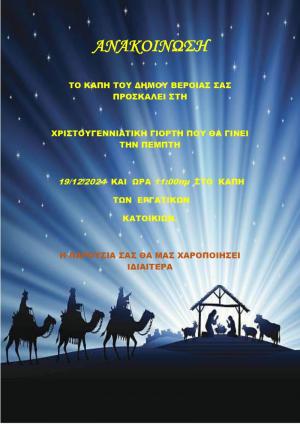 Χριστουγεννιάτικη γιορτή για τα μέλη του ΚΑΠΗ Βέροιας