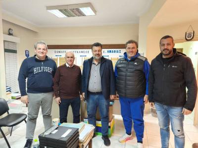 Συνάντηση του Χρήστου Παπαστεργίου με την διοίκηση της Ένωσης Ποδοσφαιρικών Σωματείων Ημαθίας