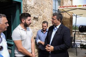 Επίσκεψη του επικεφαλής της περιφερειακής παράταξης "Αλληλεγγύη" Απόστολου Τζιτζικώστα στη Βέροια και τη Νάουσα Ημαθίας