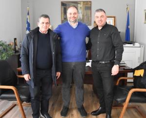 Επίσκεψη του αντιπεριφερειάρχη Ημαθίας Κώστα Καλαϊτζίδη στον δήμαρχο Νάουσας Νίκο Κουτσογιάννη
