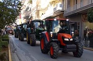 "Πλημμύρισε" από τρακτέρ το κέντρο της Βέροιας