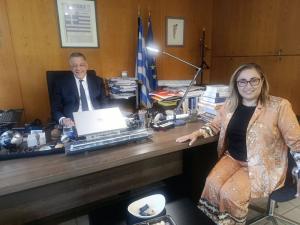 Με τον Υφυπουργό Υποδομών Νίκο Ταχιάο συνατήθηκε η Βουλευτής Στέλλα Αραμπατζή