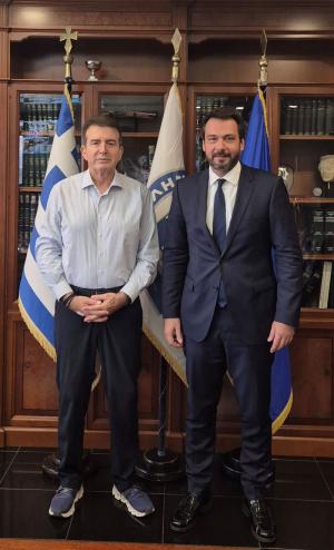 Συνάντηση Τάσου Μπαρτζώκα με τον Υπουργό Προστασίας του Πολίτη, για την ίδρυση Τμήματος Τροχαίας Αυτοκινητοδρόμων στην Ημαθία.