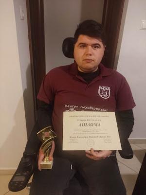 2ος ο Ντουμανόπουλος του "Εν Σώματι Υγιεί" Βέροιας στην 16η Ημερίδα Boccia του ΑΣΑΧ