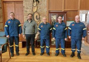 Εθιμοτυπική επίσκεψη των νέων επικεφαλής Πυροσβεστικών Δυνάμεων Κεντρικής Μακεδονίας, Ημαθίας και Βέροιας στον Δήμαρχο Βέροιας