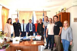 Συνάντηση της Δημάρχου Κατερίνας Ιγνατιάδου με τον νέο Διοικητή του Α.Τ. Σκύδρας Χριστόδουλο Μποζίνη