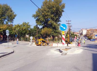 Ξεκίνησε η κατασκευή του νέου κυκλικού κόμβου στη Βέροια
