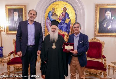 Ο τ. Υφυπουργός Προστασίας του Πολίτη Λευτέρης Οικονόμου στον Μητροπολίτη Βεροίας