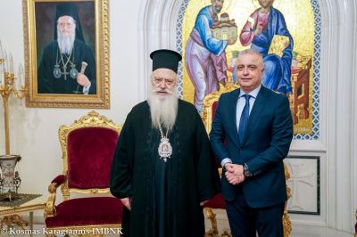 Εθιμοτυπική επίσκεψη από τον νέο Υφυπουργό Ανάπτυξης στον Μητροπολίτη Βεροίας