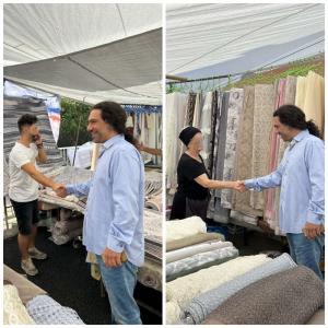 Επίσκεψη του Κώστα Παλουκίδη στη λαική αγορά στο Μακροχώρι