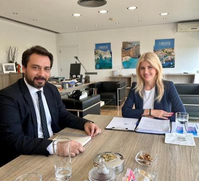 Ο Τάσος Μπαρτζώκας για το στοίχημα της τουριστικής ανάπτυξης στην Ημαθία, στην Υφυπουργό Τουρισμού.