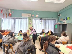 Βιωματικό εργαστήριο της τάξης ΖΕΠ προσφύγων του 5ου ΓΕΛ Βέροιας με το 1ο ΕΠΑΛ Βέροιας