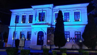 Φωταγώγηση του Δημαρχείου Βέροιας για την &quot;Παγκόσμια Ημέρα Ενημέρωσης για τον Αυτισμό&quot;