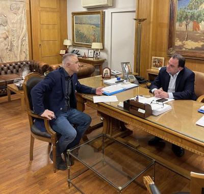 Συνάντηση Τσαβδαρίδη με Γεωργαντά για πλκηρωμές αποζημιώσεων και ενίσχυση εισοδήματος των αγροτών