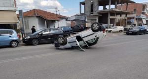 Τούμπαρε με το αυτοκίνητό του στην Πιερίων