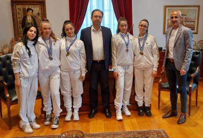 Τις διακριθείσες αθλήτριες του Α.Π.Σ. Φίλιππος - Ρυθμική Γυμναστική υποδέχθηκε ο Δήμαρχος Βέροιας