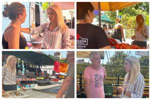 Η πολιτεύτρια Λινα Τουπεκτση σήμερα επισκέφθηκε την λαϊκή αγορά της Βέροιας