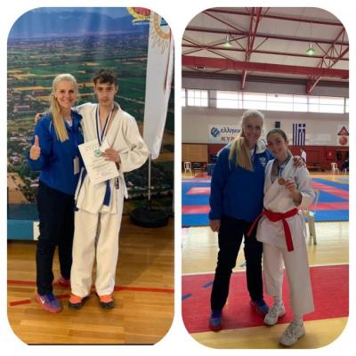 Ταζίδης και Τσαγκερά του Πανημαθιακού Α.Σ. στους Βαλκανικούς Αγώνες Καράτε 2022