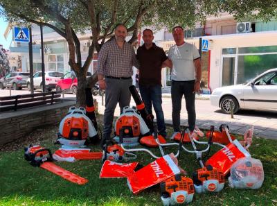Παρουσιάστηκαν τα νέα Μηχανήματα Πρασίνου του Δήμου Νάουσας