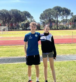 Νοβάκης και Βεργώνη του ΟΚΑ "Βικέλας" Βέροιας στην Αρχαία Ολυμπία