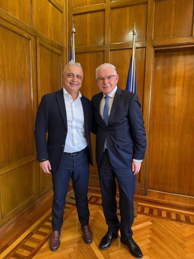 Αποζημιώσεις για παγετό και Χαλαζική Προστασία στο μενού της συζήτησης του Λάζαρου Τσαβδαρίδη με τον Πρόεδρο του ΕΛΓΑ